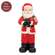 Resin Vintage Santa Holding Poinsettias - 6.75"H