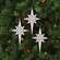 3 Set - Glittered Rustic Wood Guiding Star Ornaments