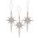 3 Set - Glittered Rustic Wood Guiding Star Ornaments