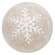 Distressed White Wooden Snowflake Engraved Decorative Ball - 3 Asstd.