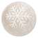 Distressed White Wooden Snowflake Engraved Decorative Ball - 3 Asstd.