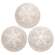 Distressed White Wooden Snowflake Engraved Decorative Ball - 3 Asstd.