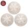 Distressed White Wooden Snowflake Engraved Decorative Ball - 3 Asstd.Distressed White Wooden Snowflake Engraved Decorative Ball - 3 Asstd.