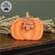 Hand Carved Wooden Give Thanks Pumpkin Sitter