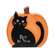 Boo To You Wooden Black Cat Pumpkin Sitter