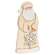 Glittered Ivory Wooden Santa With Snowflake Sitter