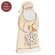 Glittered Ivory Wooden Santa With Snowflake Sitter