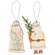Glittered Ivory Santa & Snowflake Or Greenery Ornament - 2 Asstd.