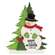 Snow Falling Winter Calling Wooden Snowman on Base