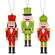 Layered Wooden Nutcracker Ornament - 3 Asstd.