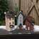 Wooden Snowy White Saltbox House - 7.5"H
