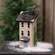 Wooden Snowy White Saltbox House - 7.5"H
