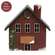 Wooden Snowy Red Christmas House - 10.5"H