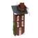 Wooden Snowy Red Saltbox House - 11.5"H