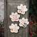 Santa Paws Wooden Pawprint Magnet - 4 Asstd.