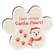 Santa Paws Wooden Pawprint Magnet - 4 Asstd.