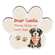 Santa Paws Wooden Pawprint Magnet - 4 Asstd.