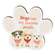 Santa Paws Wooden Pawprint Magnet - 4 Asstd.