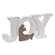 Rustic White Wood Joy Or Love Nativity Sitter - 2 Asstd.