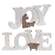 Rustic White Wood Joy Or Love Nativity Sitter - 2 Asstd.