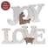 Rustic White Wood Joy Or Love Nativity Sitter - 2 Asstd.