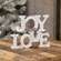Rustic White Wood Joy Or Love Nativity Sitter - 2 Asstd.