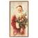 Olde Thyme Chirstmas Santa with Florals Framed Canvas - 8.5x16.5