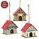 Wooden Dog House Ornament - 3 Asstd.