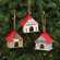 Wooden Dog House Ornament - 3 Asstd.