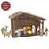 11 pc Set - Resin Nativity With Wooden Manger