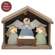 5 pc Set - Wooden Snowman Nativity With Manger