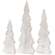 3 Set - Rustic White Wooden Christmas Tree Sitters
