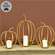 Distressed Golden Pumpkin Open Air Lanterns, 3/Set