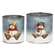 2 Set - Distressed Metal Snowman Cans
