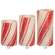 Glittered Candy Cane Timer Pillar - 2.75" x 4.75"