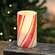 Glittered Candy Cane Timer Pillar - 2.75" x 4.75"