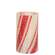 Glittered Candy Cane Timer Pillar - 2.75" x 4.75"