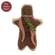 Olde Thyme Country Check Scarf Gingerbread Man - 7.5"H