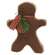Olde Thyme Ticking Stripe Scarf Gingerbread Man - 10"H