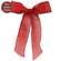 Red Burlap Christmas Bow - 14"H