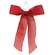 Red Burlap Christmas Bow - 14"H