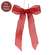 Red Burlap Christmas Bow - 11"H