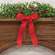 Red Burlap Christmas Bow - 11"H