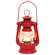 Vintage Red Metal Lantern - 7.5"H