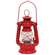 Vintage Red Metal Lantern - 7.5"H