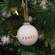 Peace White Ceramic Ornament - 2.75"H