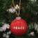 Peace Red Ceramic Ornament - 2.75"H