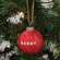 Merry Red Ceramic Ornament - 2.75"H