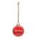 Believe Red Ceramic Ornament - 2.75"H