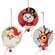 Nostalgic Christmas Friends Wooden Jingle Ornament - 3 Asstd.